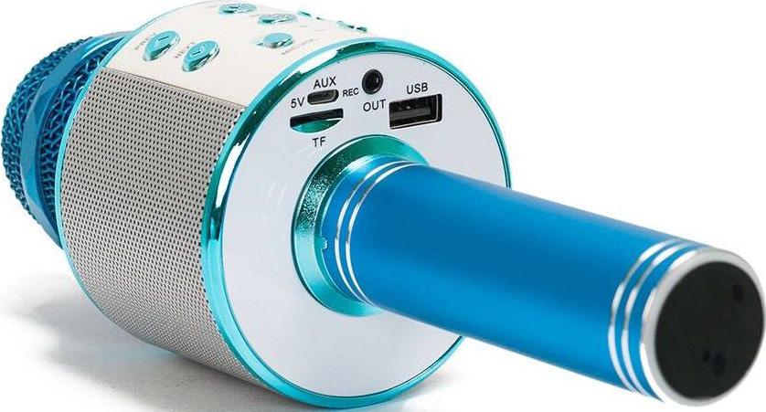 Микрофон с караоке WSTER WS-858 Blue (36991) - фото 2 Микрофон с караоке WSTER WS-858 Blue (36991) - фото 2