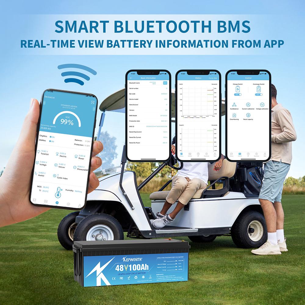Акумулятор Kepworth LiFePO4 48V 100Ah 5120W Smart Bluetooth BMS (K48100999) - фото 2 Акумулятор Kepworth LiFePO4 48V 100Ah 5120W Smart Bluetooth BMS (K48100999) - фото 2