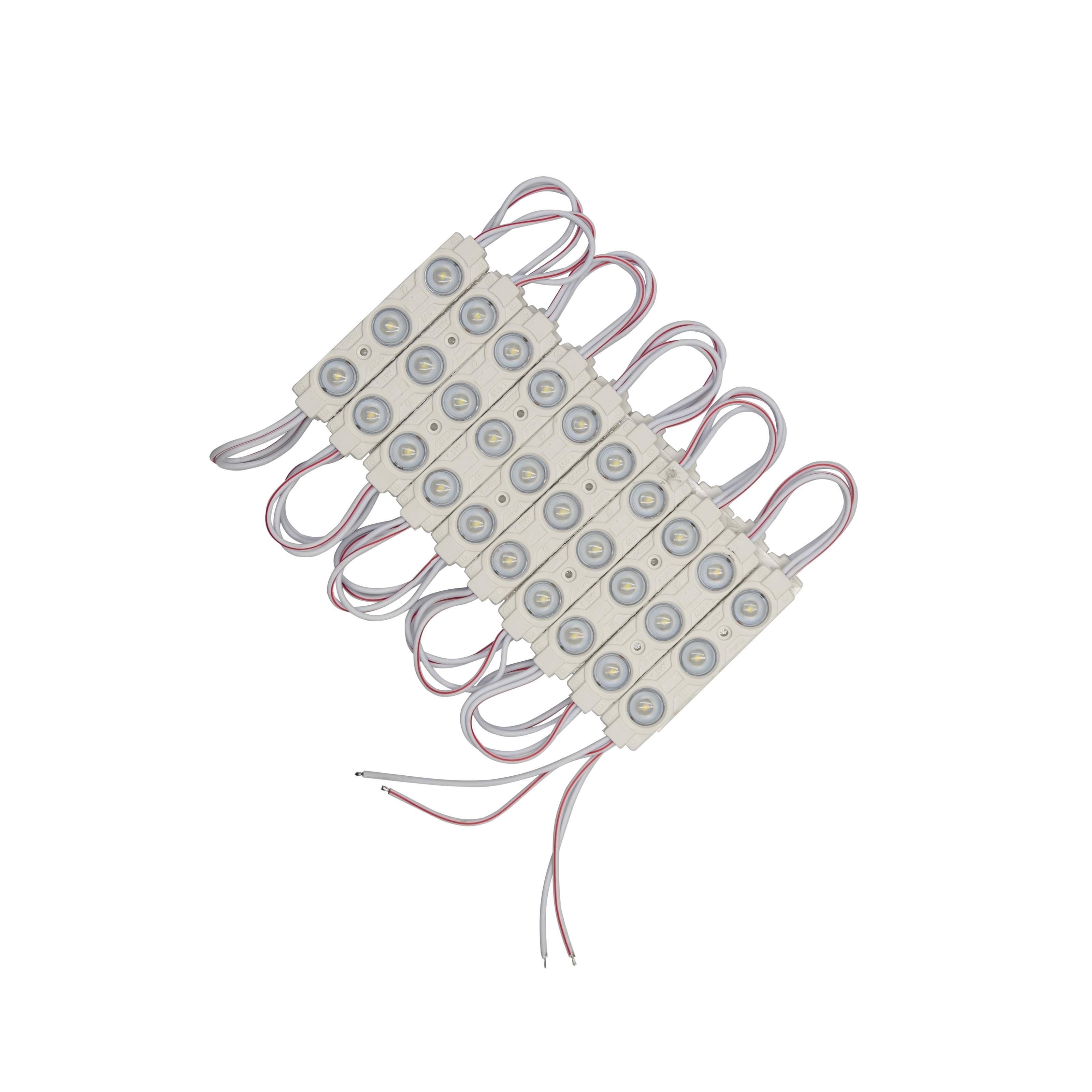 Світлодіодний модуль Prolum V1 SMD2835 3LED з лінзою 12V 1W Білий (30273870)