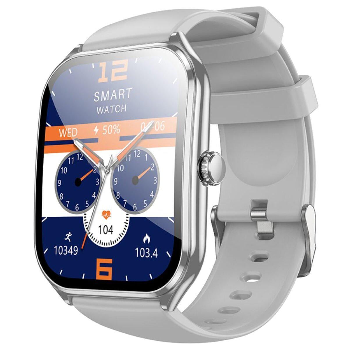 Смарт-часы Hoco Y28 AMOLED Smart Sports Watch Call Version 1,96" BT5.2 200 mAh Silver (6942007648486)