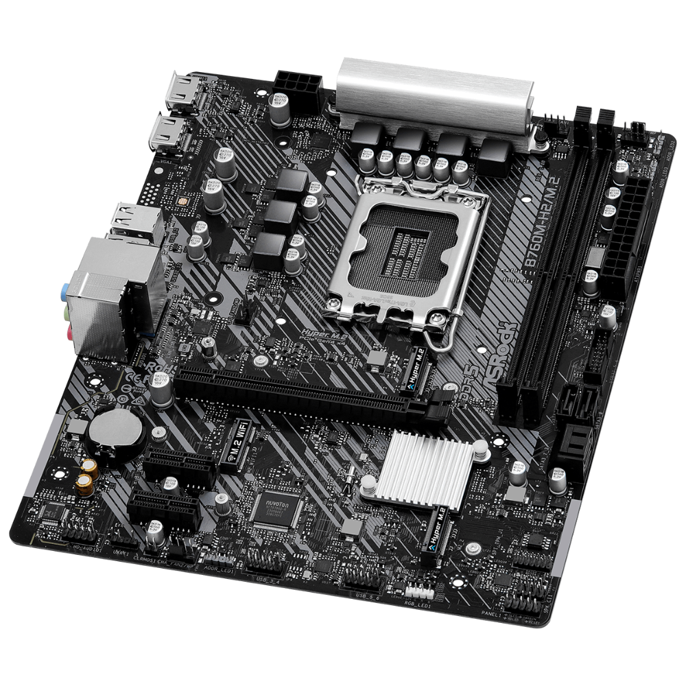 Материнська плата ASRock B760M-H2/M.2 Intel B760/S1700/MicroATX/2хDDR5 DIMM (3d805264) - фото 3