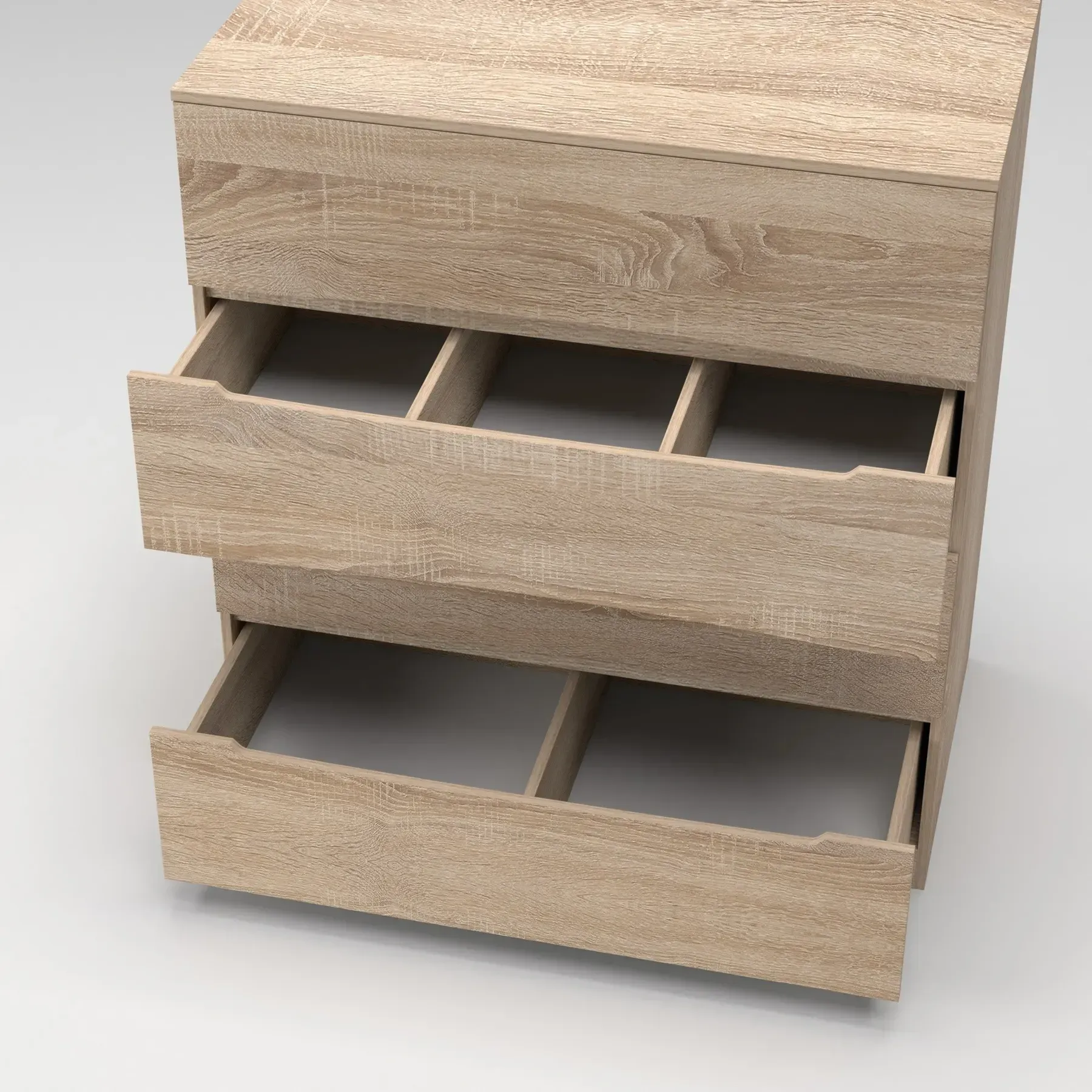 Комод з шухлядами Kontinent Дельта №1 109х61х120 см Дуб Сонома (58297883) - фото 3 Комод з шухлядами Kontinent Дельта №1 109х61х120 см Дуб Сонома (58297883) - фото 3