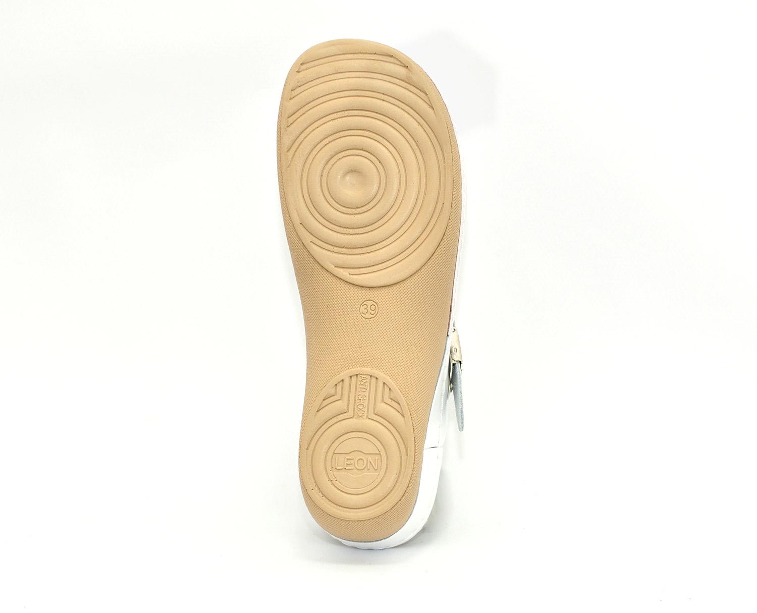 Женские сабо кожаные Leon 900 р. 41 Перламутровый - фото 3