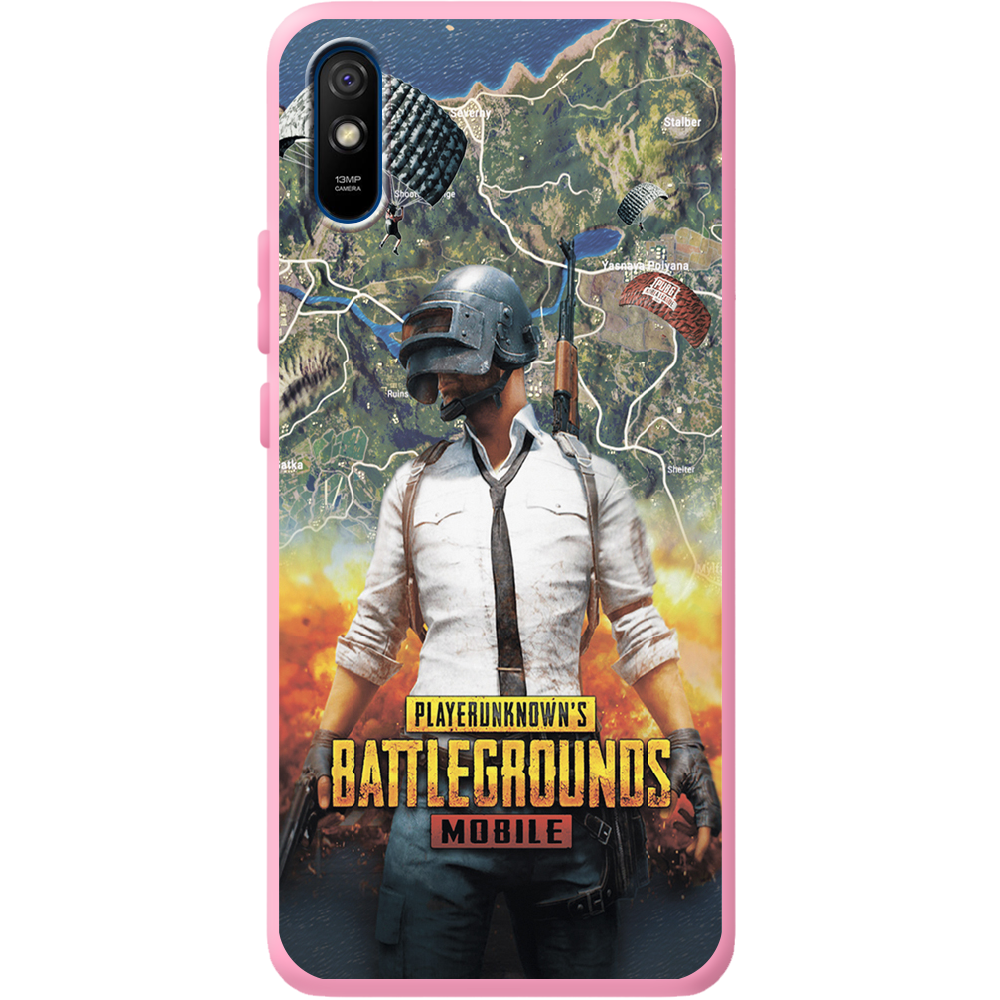 Чехол BoxFace Xiaomi Redmi 9A PUBG Mobile Розовый силикон (40304-up2309-41931)