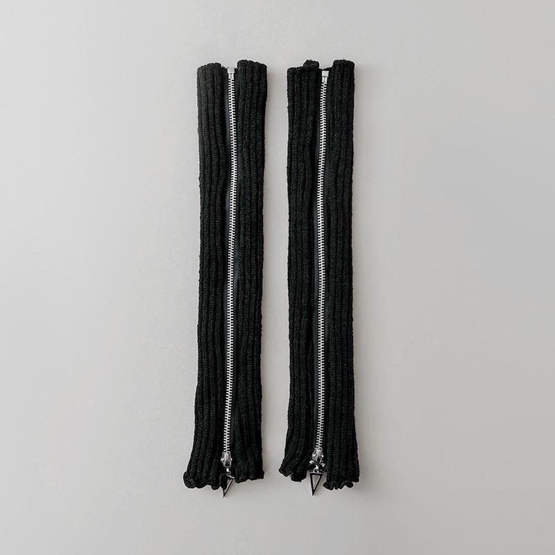 Гетри з блискавкою в рубчик One size Чорний (2332) - фото 3 Гетри з блискавкою в рубчик One size Чорний (2332) - фото 3