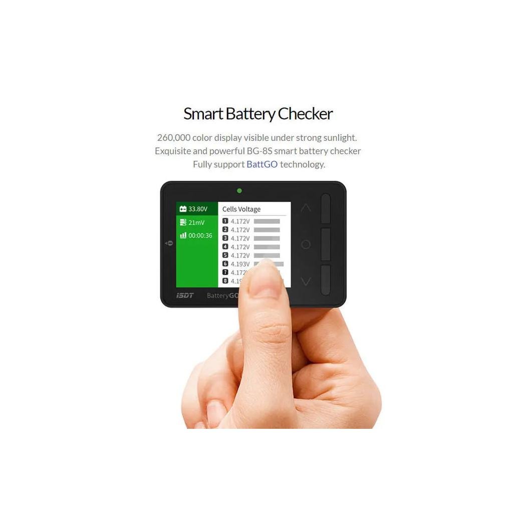 Тестер для акумуляторів iSDT BG-8S Battery Meter (HP0015.0013) - фото 2 Тестер для акумуляторів iSDT BG-8S Battery Meter (HP0015.0013) - фото 2