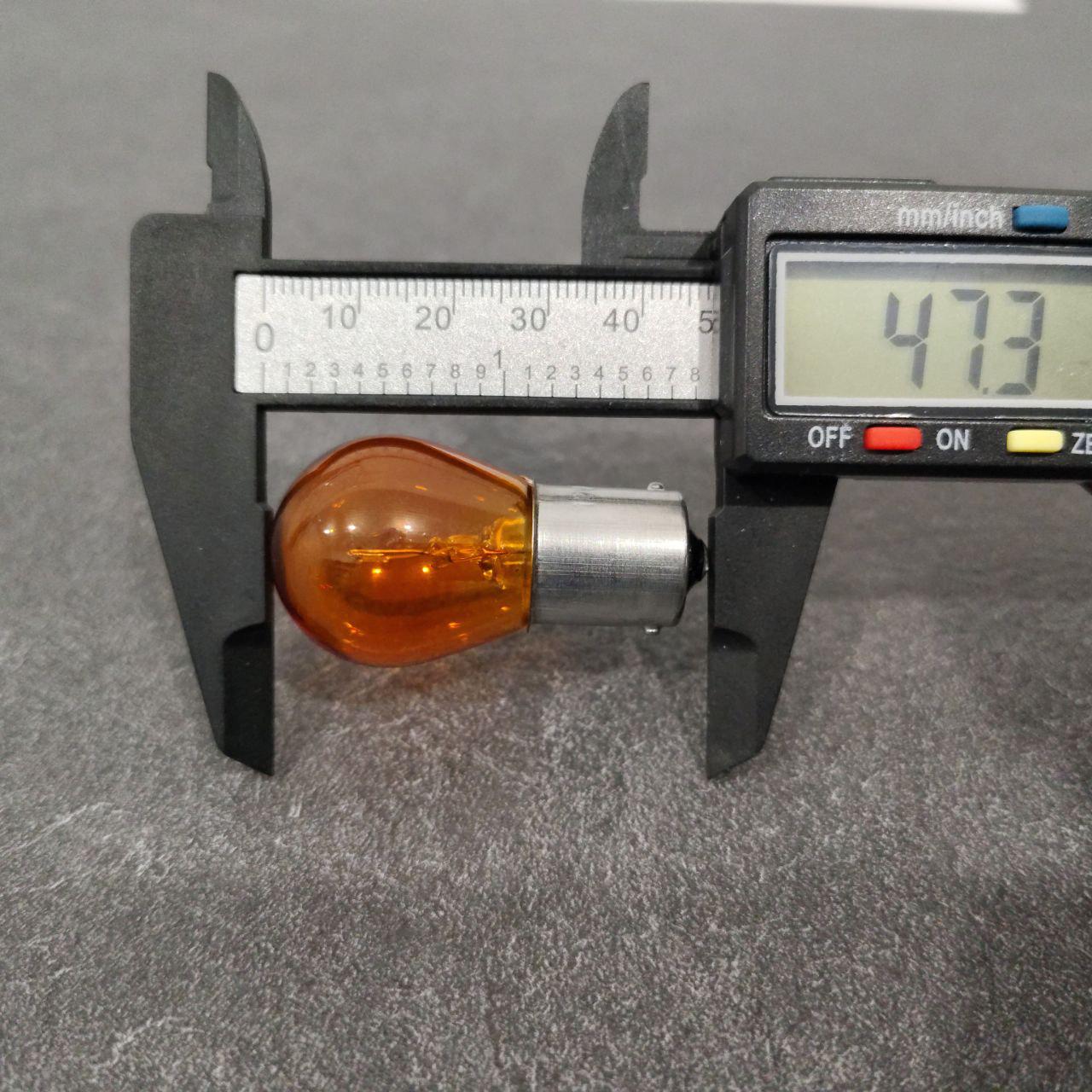 Автолампа P21W 1156 BA15s S25 12V 21W Желтый (640STORE3) - фото 4