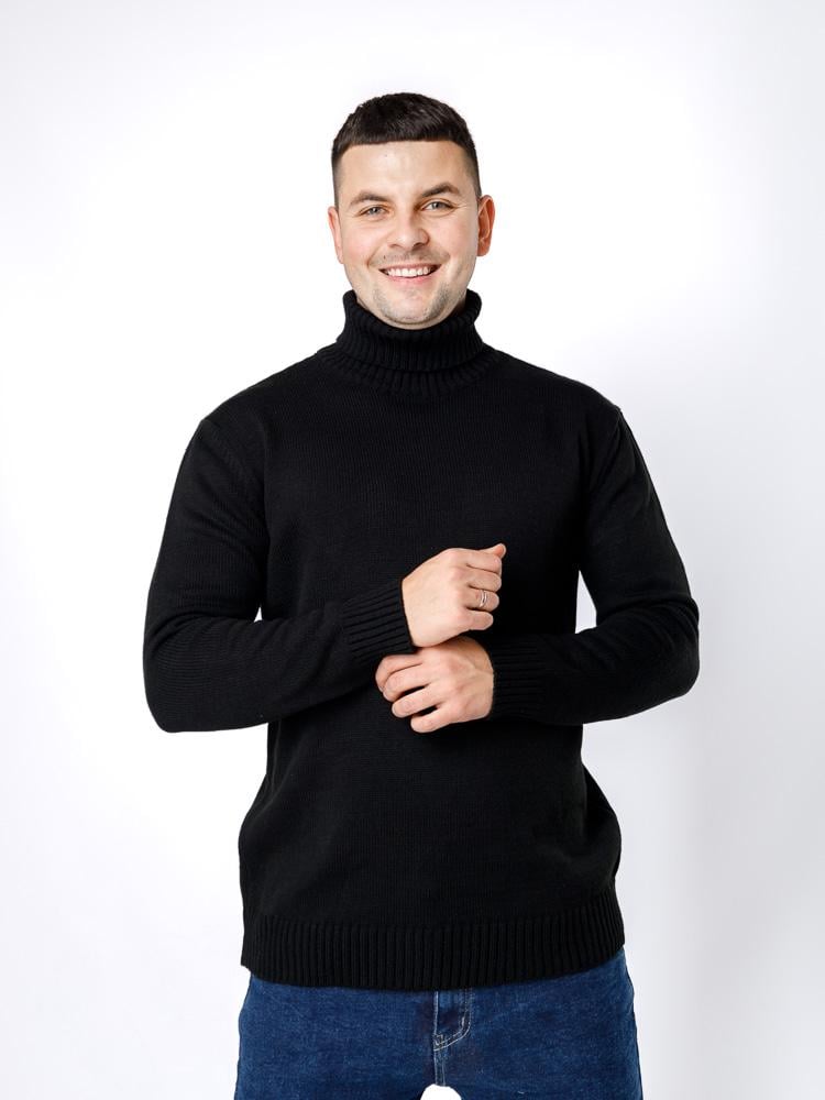 Свитер мужской ЦБ-00233234 р. 48 Черный (SKT000941040) - фото 3 Свитер мужской ЦБ-00233234 р. 48 Черный (SKT000941040) - фото 3