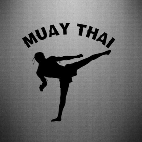 Наклейка Muay Thai 14,2x15 см Черный (21558053)