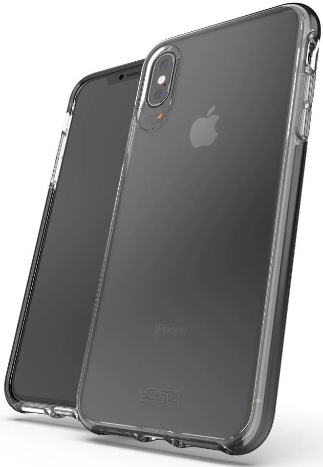 Противоударный прозрачный чехол GEAR4 Piccadilly D3O для Iphone XS Max (6.5") Black + Transparent - фото 7