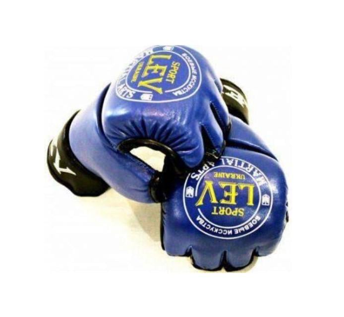 Перчатки для MMA M1 Lev Sport бои без правил кожа L Синий (8585053829477)