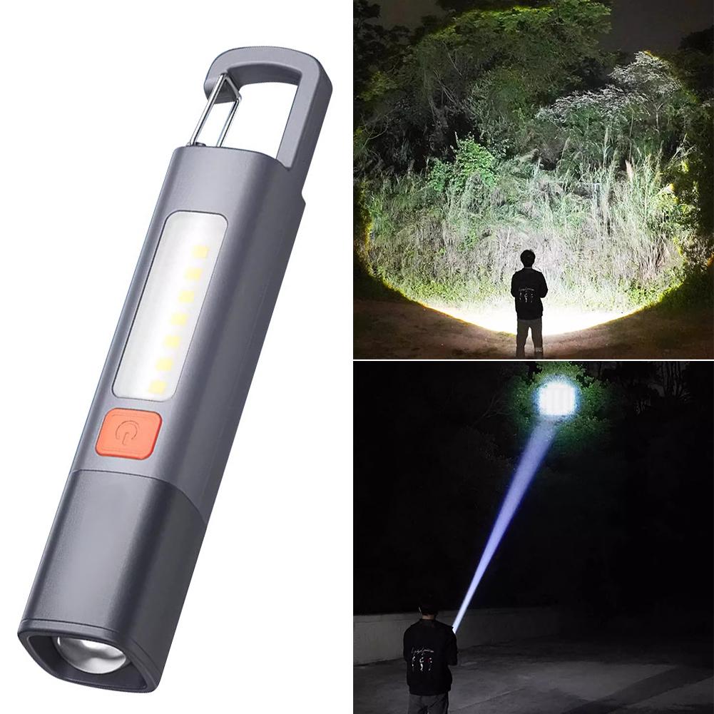 Ліхтар акумуляторний ZHIYU FLASHLIGHT ZJ-119 LED USB Type-C з карабіном бокове світло (ZHIYU-ZJ119) - фото 2 Ліхтар акумуляторний ZHIYU FLASHLIGHT ZJ-119 LED USB Type-C з карабіном бокове світло (ZHIYU-ZJ119) - фото 2