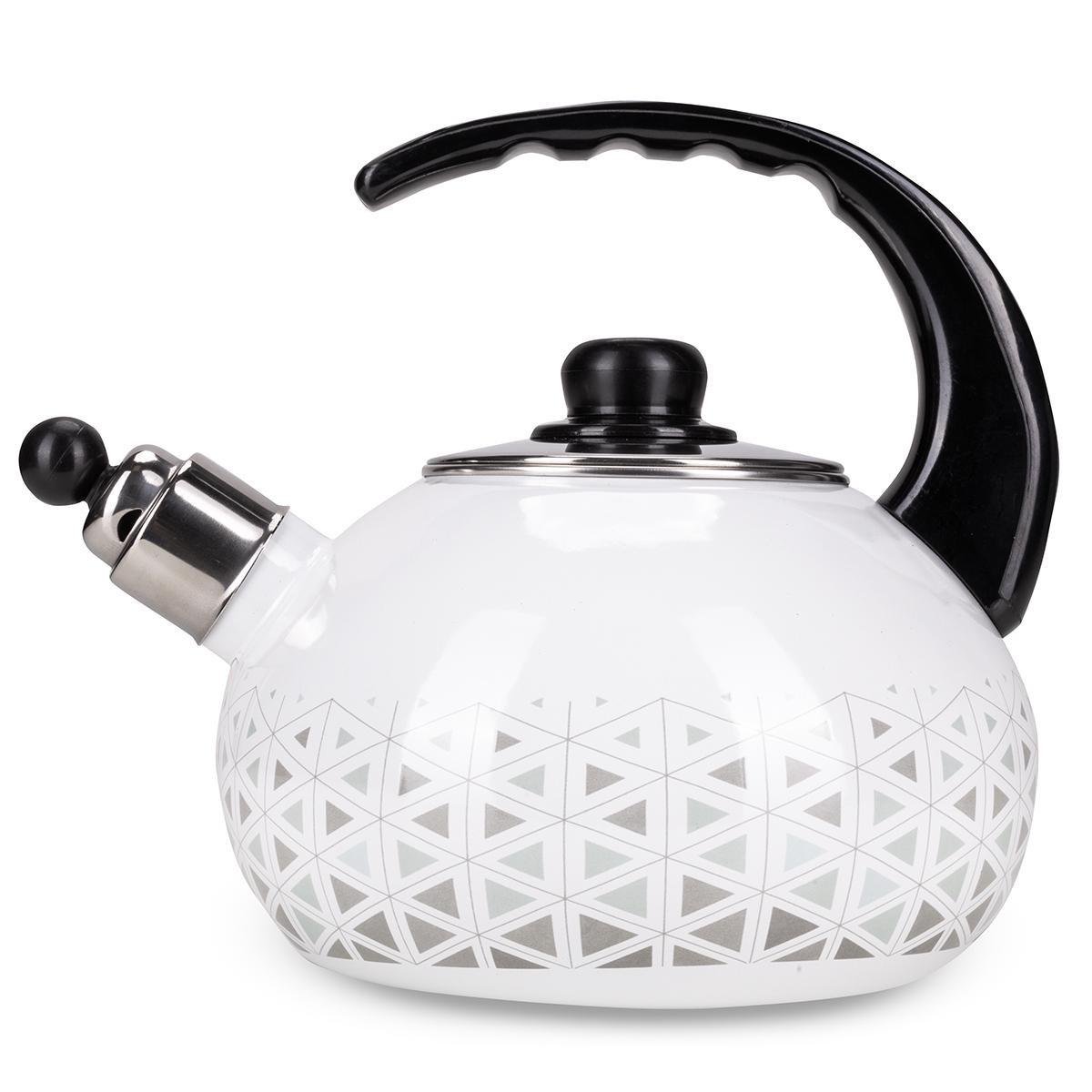 Чайник со свистком Kamille KM-1037 с рисунком из эмалированной стали 2,5 л Белый (150-84-1037) - фото 1 Чайник со свистком Kamille KM-1037 с рисунком из эмалированной стали 2,5 л Белый (150-84-1037) - фото 1