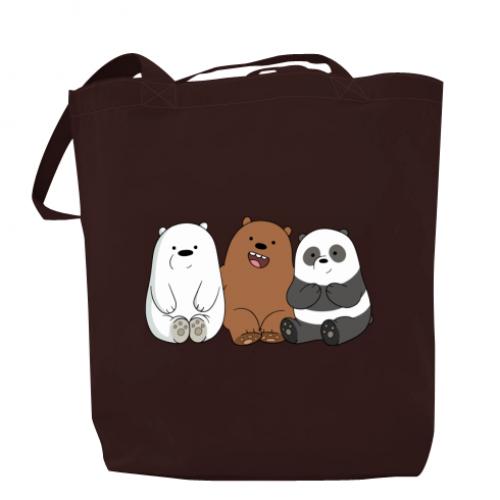 Шоппер We are ordinary bears 37x41 см Шоколадный (3089382-12-91482)