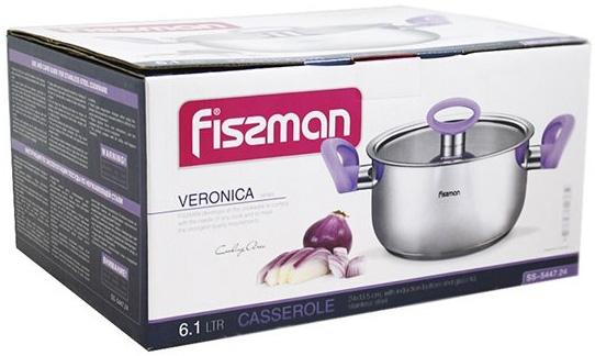 Кастрюля Fissman Veronica 6,1 л с бакелитовыми ручками (FN-SS-5447) - фото 5 Кастрюля Fissman Veronica 6,1 л с бакелитовыми ручками (FN-SS-5447) - фото 5