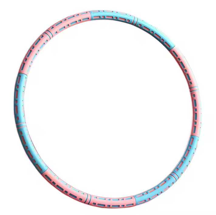 Обруч для гімнастики метал/неопрен 8 секцій D 99 см Рожевий/Бірюзовий (2521084920) - фото 6