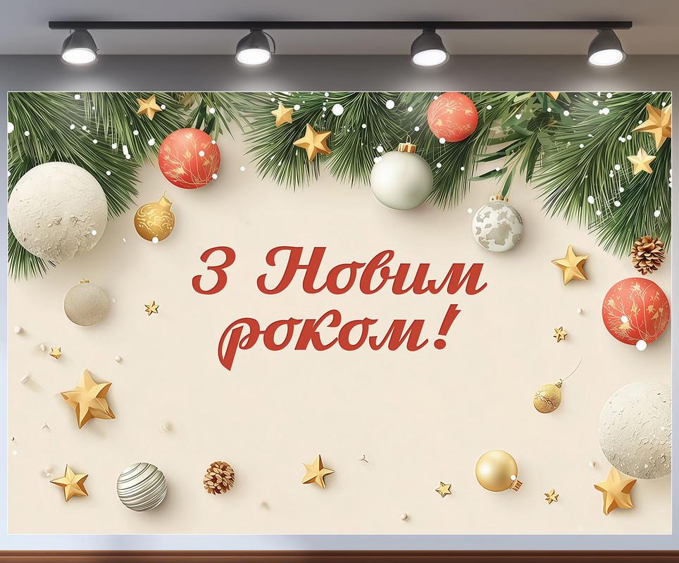 Баннер-фотозона Новый год 300x200 см №46303