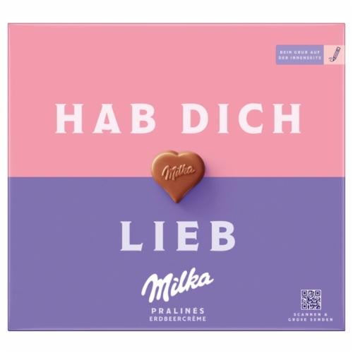 Конфеты Шоколадные Milka Hab Dich Lieb 110 г (34198988)