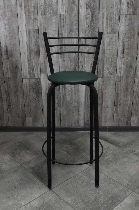 Барний стілець металевий 35х107 см Зелений/Чорний (28373935)