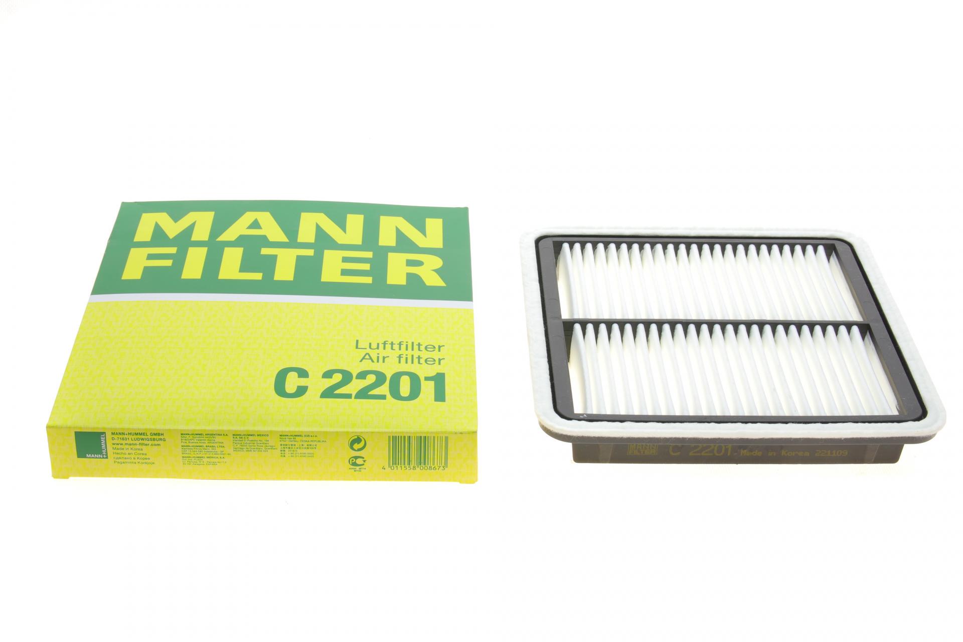 Фильтр воздушный Mann-Filter для Subaru Forester 2,5XT/2,0BiFuel/D/XT/Impreza 1,5-2,5/2,0D 07-/Legacy 2,0-3,0 03-14 (C 2201)