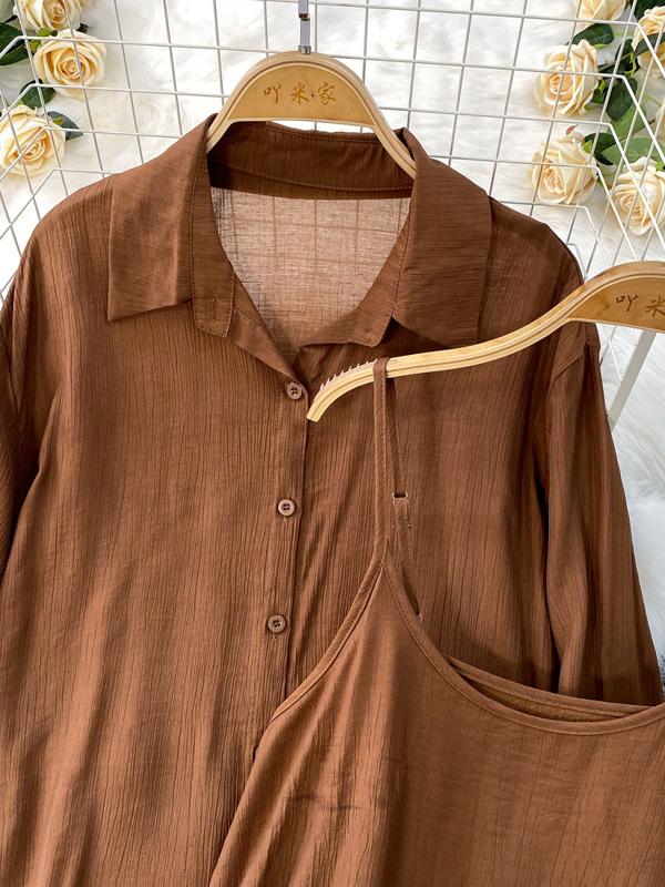 Костюм-двійка жіночий літній сукня та сорочка L (GF-12) - фото 5