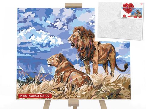 Картина по номерам Danko Toys PAINTING BY NUMBERS Львы 40х50 см (KpNe-40х50-02-07) Картина по номерам Danko Toys PAINTING BY NUMBERS Львы 40х50 см (KpNe-40х50-02-07)