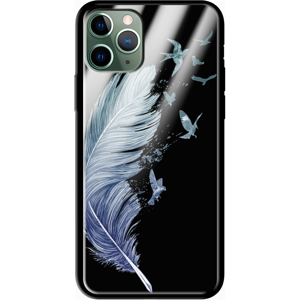 Чохол Boxface iPhone 11 Pro Feather Чорний силікон зі склом (38189-cc38-38346)