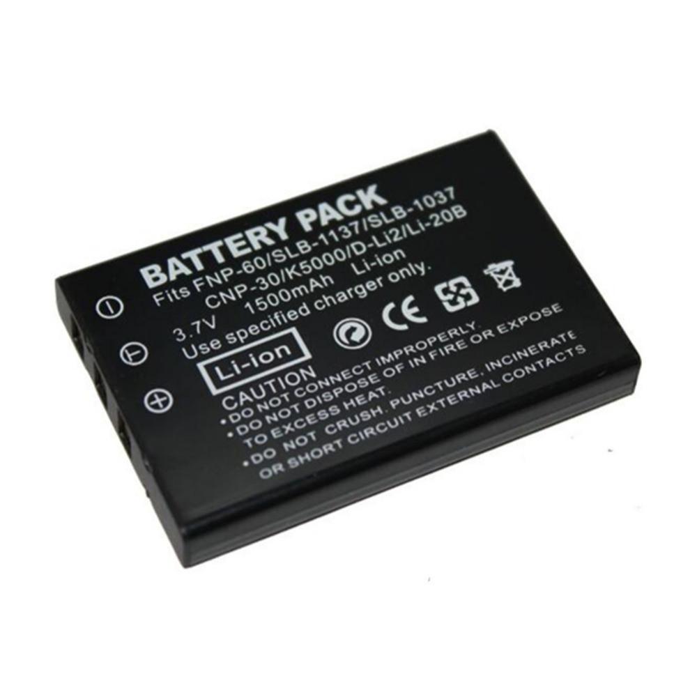 Аккумулятор для камер FujiFilm NP-60 NP-30 KLIC-5000 LI-20B D-L12 SLB-1137 аналог на 1500 ма