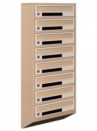 Почтовый ящик Галиндустрия Е1-08-C металлический многосекционный на 8 квартир Бежевый (132-119-000004755)