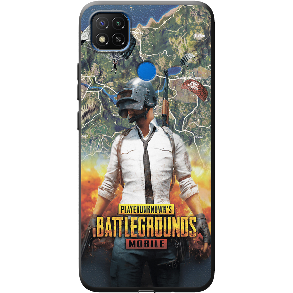 Чехол Boxface Xiaomi Redmi 9C PUBG Mobile Черный силикон (40879-up2309-41176)