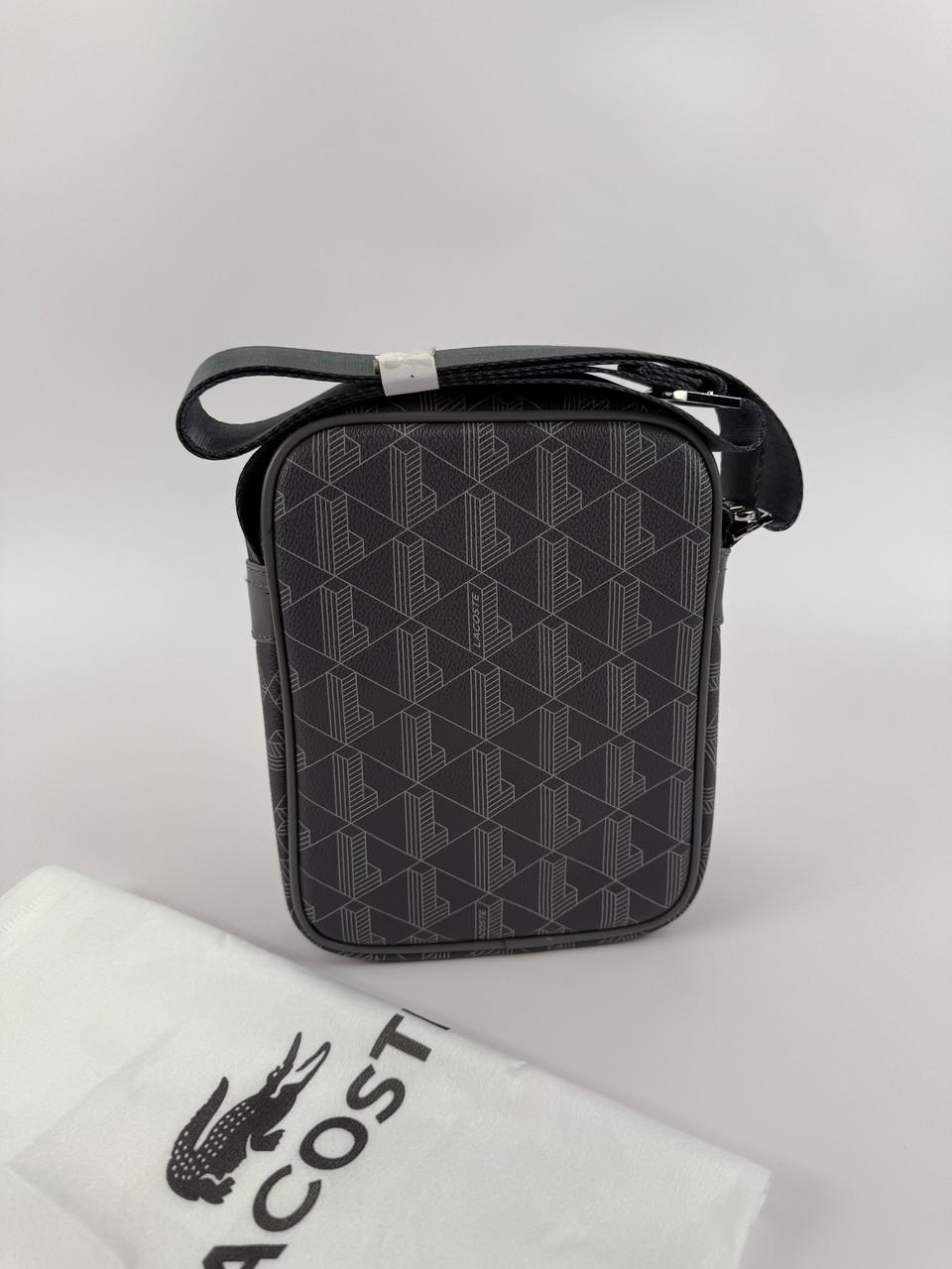 Барсетка Lacoste через плечо монограммная Серый - фото 7 Барсетка Lacoste через плечо монограммная Серый - фото 7