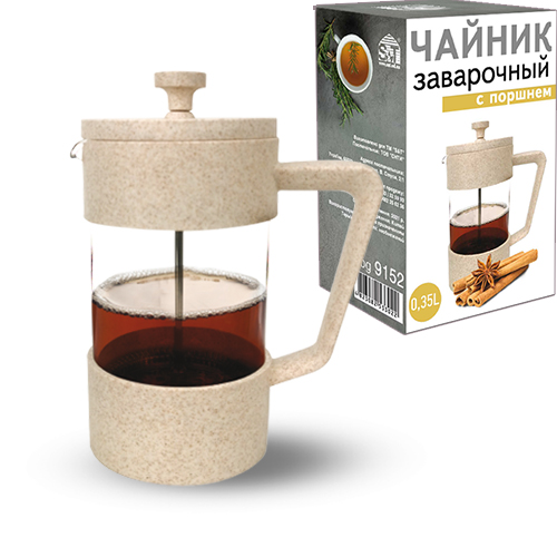 Чайник заварочный SNT с поршнем 350 мл (9152)