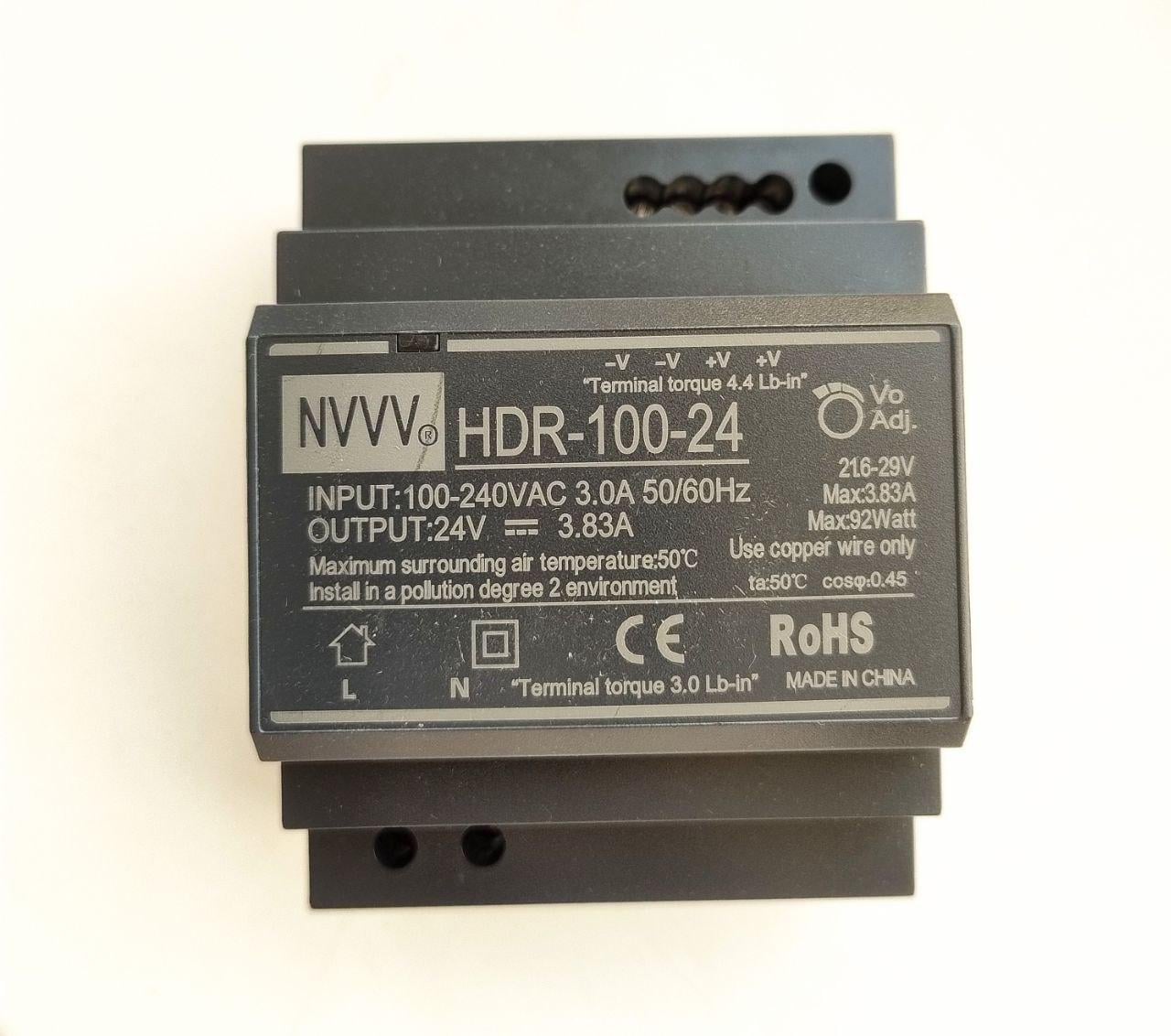 Блок питания на DIN-рейку NVVV HDR-100-24 92W 24V (33995896)
