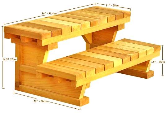 Скамейка-ступенька из дерева Пайни Карри (ССТ-001803) - фото 2 Скамейка-ступенька из дерева Пайни Карри (ССТ-001803) - фото 2