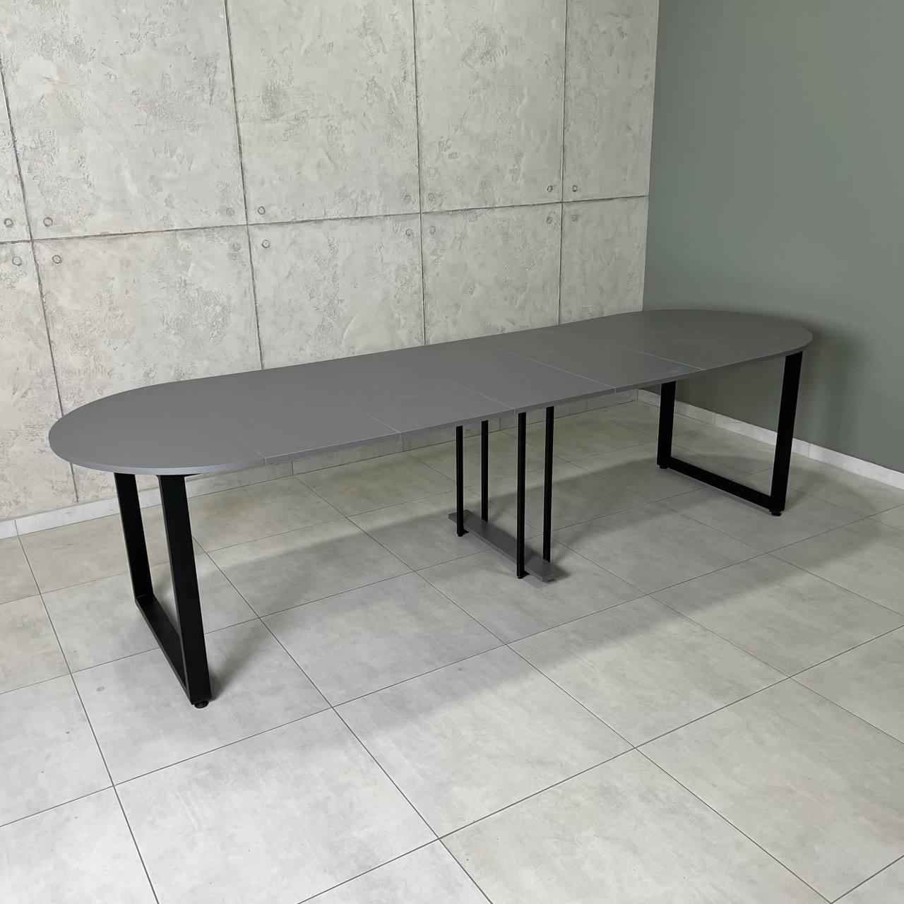 Обеденный стол раздвижной LONG 2,9 м Loft Антрацитовый/Черный (УТП019240) - фото 1 Обеденный стол раздвижной LONG 2,9 м Loft Антрацитовый/Черный (УТП019240) - фото 1