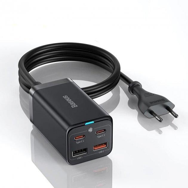 Зарядний пристрій мережевий Baseus GaN3 Pro Desktop Fast Charger QC4,0 + PD3,0 65 W + кабель Type-C 100 W 20 V 5 A (CCGP040101)