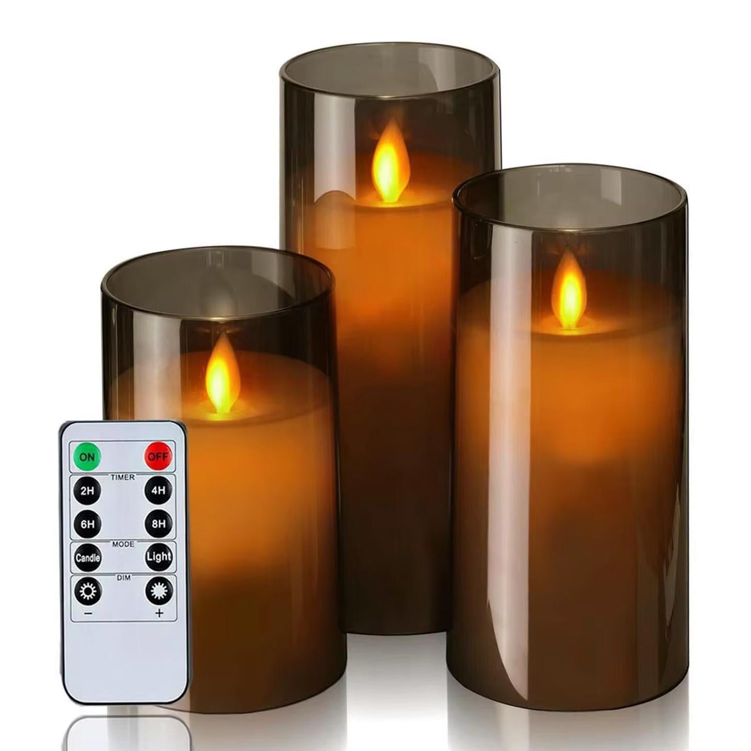 Набір LED свічок 3D-ефект з імітацією полум'я та пультом дистанційного керування 75х100/125/150 мм (2338675363)
