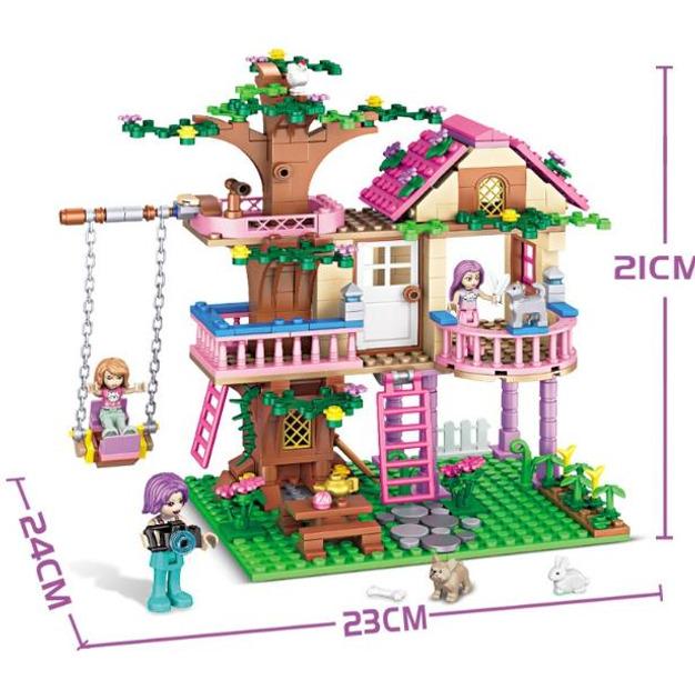 Конструктор для девочек Girls Friends Домик на дереве с куклами и животными 504 дет. - фото 2 Конструктор для девочек Girls Friends Домик на дереве с куклами и животными 504 дет. - фото 2