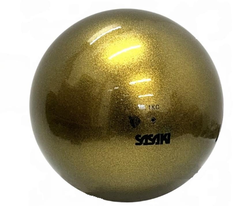 М'яч для гімнастики Sasaki M-207M Metallic FIG 18,5 см 410 г гума Чорний/Золотий (6936116100363) - фото 1 М'яч для гімнастики Sasaki M-207M Metallic FIG 18,5 см 410 г гума Чорний/Золотий (6936116100363) - фото 1