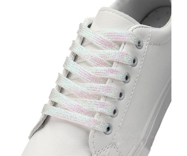 Шнурки перламутрові блискучі для взуття 1,6 м Білий - фото 1 Шнурки перламутрові блискучі для взуття 1,6 м Білий - фото 1