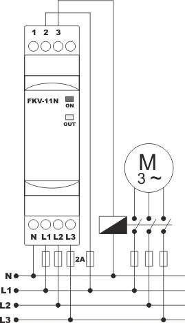 Реле трехфазное Samwha обрыва/асимметрии фаз нейтральное 3x380V 5A (FKV-11N) - фото 7