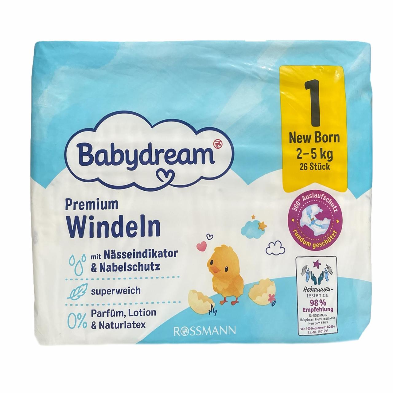 Підгузки Babydream Premium 1 2-5 кг 26 шт. (2734368706)