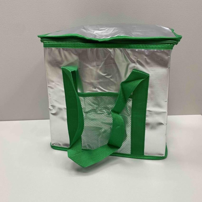 Термосумка Stenson R28798 Easy Gifts 34x21x33 см Серебристо-зеленый (2093540160)