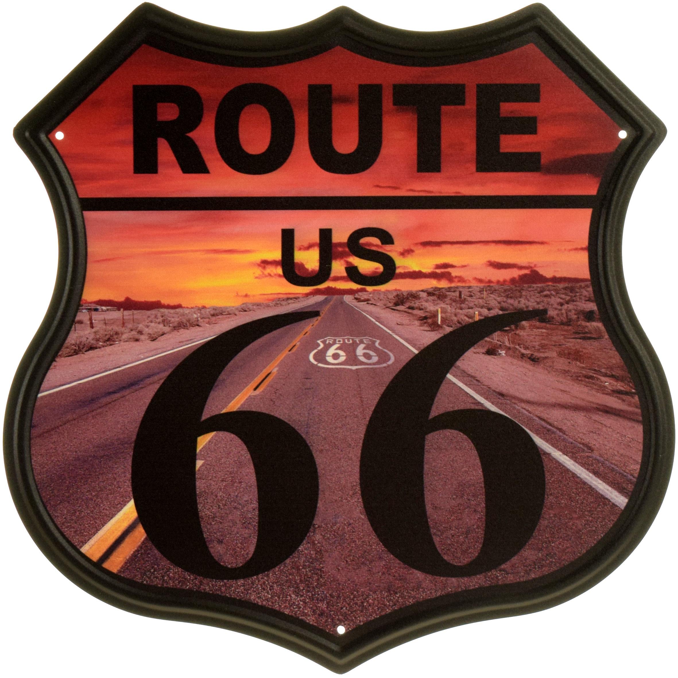 Табличка металева "Route US 66 Захід Сонця" 30x30 см (ms-104183) Табличка металева "Route US 66 Захід Сонця" 30x30 см (ms-104183)