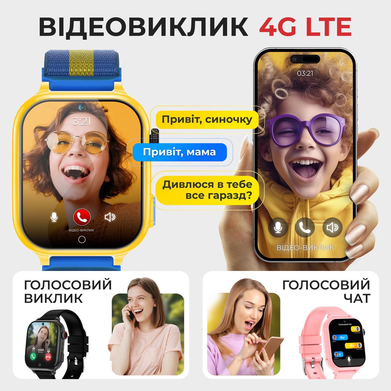 Смарт-годинник JETIX G100 Love Ukraine зі змінним корпусом Жовто-синій/Рожевий/Бузовий (YP-G100) - фото 6 Смарт-годинник JETIX G100 Love Ukraine зі змінним корпусом Жовто-синій/Рожевий/Бузовий (YP-G100) - фото 6