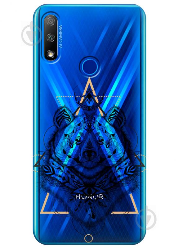 Прозрачный силиконовый чехол iSwag для Huawei Honor 9X с рисунком - Медведь индеец (KS2734) Прозрачный силиконовый чехол iSwag для Huawei Honor 9X с рисунком - Медведь индеец (KS2734)