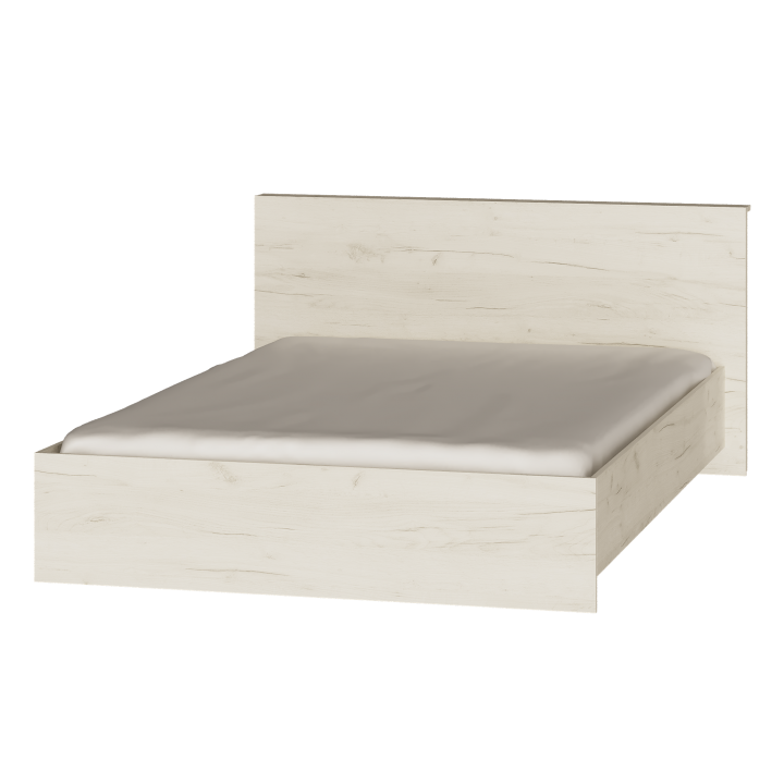 Ліжко класичне Еверест Соната 140х200 см Дуб крафт білий