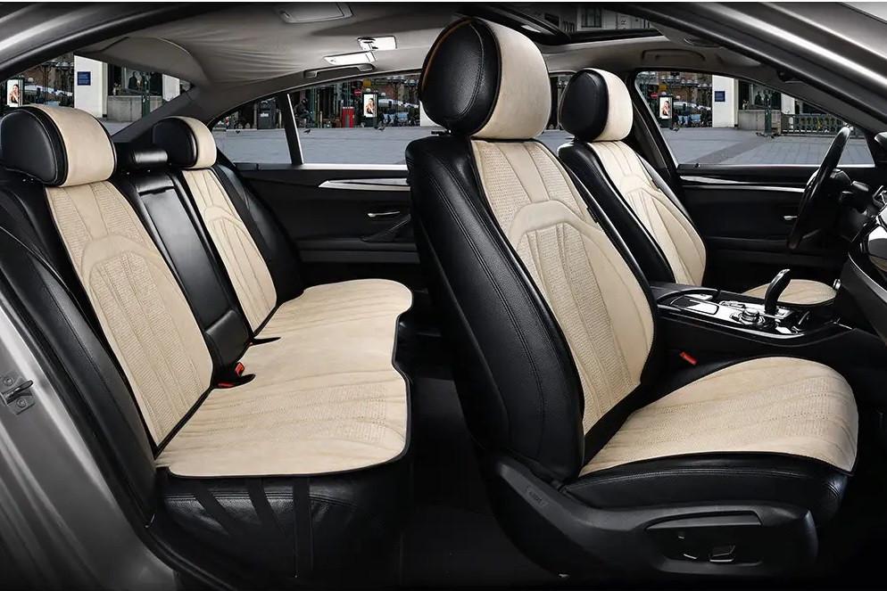 Накидки з алькантари на сидіння авто Elegant Ancona EL 700 814 з перфорацією Бежевий (2518247017)