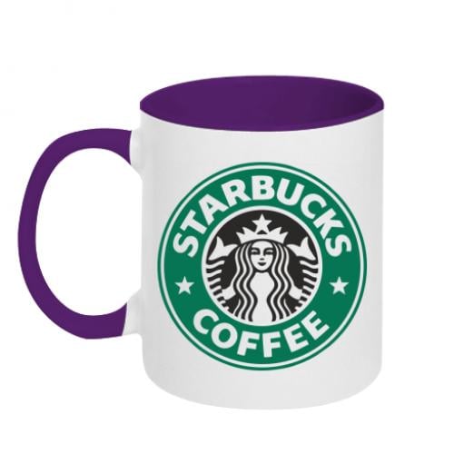 Чашка двухцветная Starbucks 320 мл Белый с фиолетовым (390994-41-45163)