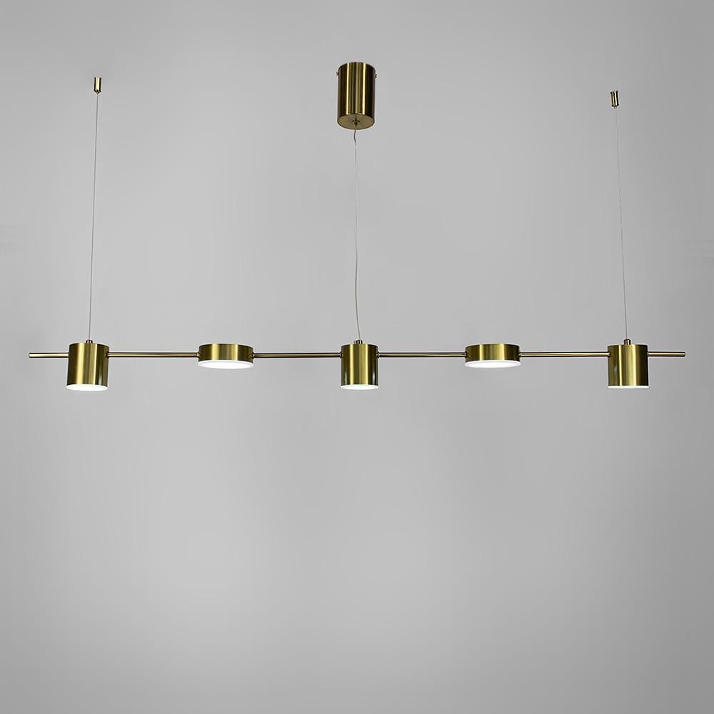 Люстра удлиненная LUMINA LUX на 5 источников света Латунь (MJ117/5 AB)
